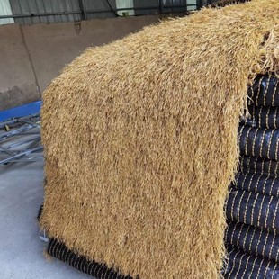 Simulated Thatched Farmhouse Homestay Wooden House Flame-Retardant Plastic Decoration Yellow Turf Scenic Pavilion Eaves Simulated Straw