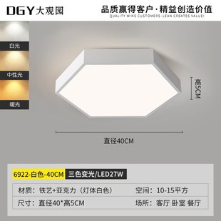 Grand View Garden macaron ceiling lamp modern minimalist LED hexagonal secondary bedroom /7806 figure 800*800