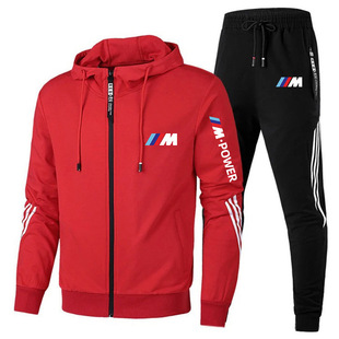 2022 European and American New Cross-border Three-bar Men's and Women's Fashion Sports suit Hooded Zipper Air Layer Casual suit