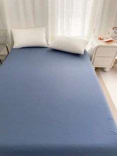 Baby grade comfortable class A solid color double-layer yarn bed sheet bed hat 100 cotton single-piece single double bed can be customized
