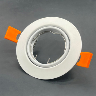 Factory Direct supply spotlight shell lamp holder LED ceiling lamp kit iron MR16 adjustable angle double round kit