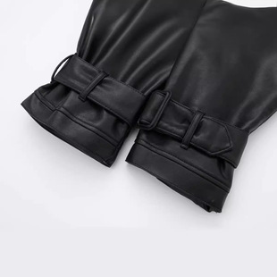 Amazon European and American cross-border wholesale 2024 autumn new women's faux leather loose short top leather coat for women