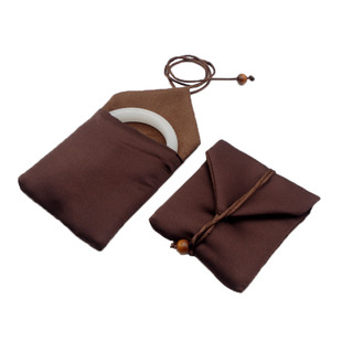 High-grade gold jewelry storage bag satin imitation leather velvet bag factory direct jewelry bag large in stock wholesale