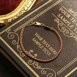 Little Red Riding Book Same Style redline French Red Rope Bracelet Women's Elegant High-end Light Luxury All-match Color-free Bracelet