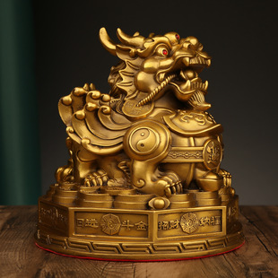 Pure brass pixiu feng shui ornaments large leather rest fortune fortune home shop opening gift factory wholesale