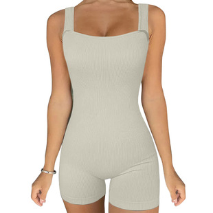 European and American seamless sexy peach hip yoga jumpsuit quick-drying fitness sports beauty back air yoga clothes one-piece