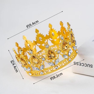 Cross-border Hot Water Drop Crown Mother's Day Diamond Crown Cake Decoration Ornaments Mother's Wife Goddess Crown