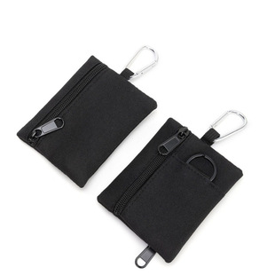Trendy Japanese-Style Cute Coin Purse Card Holder Earphone Pouch Canvas Neck-Hanging Small Bag Key Pouch Small Wallet Travel