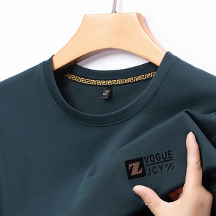 2025 Summer Men's New T-shirt Short-sleeved T-shirt Men's Round Neck Youth Fashion Trendy Brand Breathable T-shirt Cross-border Hair