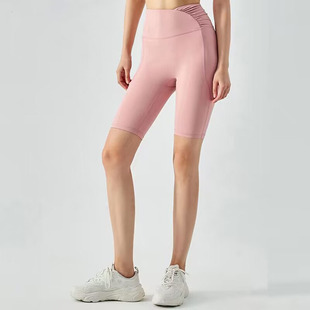 Summer New Yoga Five-point Pants Sports Tight Pants Women's Thin Fitness Shorts High Elastic Hip-lifting Outer Wear Riding