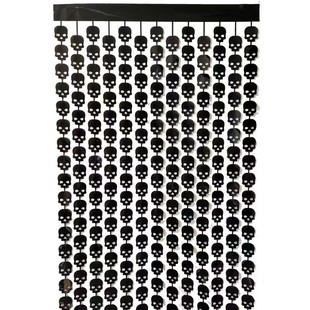 Cross-Border Best-Selling Halloween Rain Curtain 2m Long Black Orange Purple Pumpkin Skull Bat Rain Curtain Party Decoration