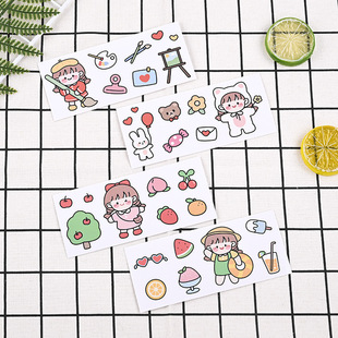 Spot Korean and Japanese style cup sticker ins style cute cartoon pvc cup notebook hand account snowman bear waterproof