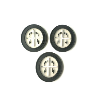 Manufacturer's Ready-made Soft Glue Round 30*32MM Plastic Earphone Label PVC Cross Outlet Hole Soft Glue Earphone Hole Glue