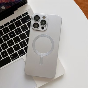 Чехол для iPhone 16 с матовым металлическим покрытием, магнитный, A55, для Apple Samsung S25U, защитный чехол Magsafe