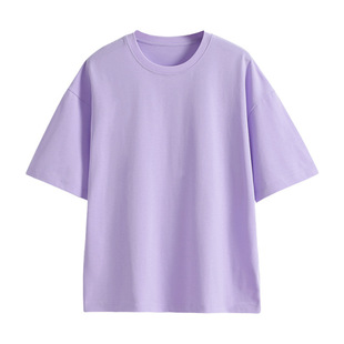 Cotton children's T-shirt custom logo pattern 200 grams solid color children's clothing blank board printing figure printing embroidery custom batch