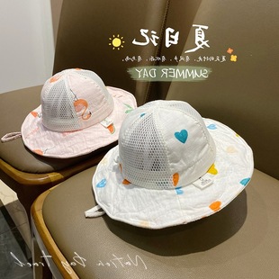 Baby's Hat Summer Thin Breathable Fisherman's Hat Baby's Sunshade Hat Big Brimmed Baby's Hat for Women