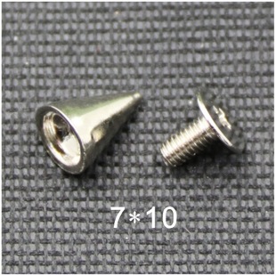 Factory wholesale spike alloy punk rivet horn devil horn bullet tapered base shoe bag clothing diy