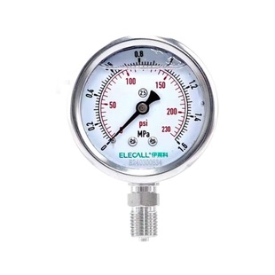 ELECALL 304 нержавеющая сталь ударопрочный манометр 316 разъем YN60BF/YTN-60BF