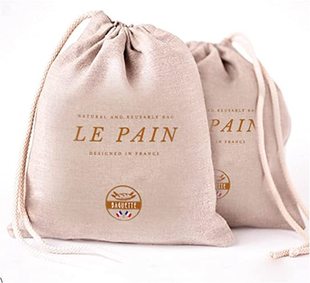 Amazon Explosions customize Bread Bag Bundle Pocket Composite Linen Handbag 30*40 Food Packaging Bag