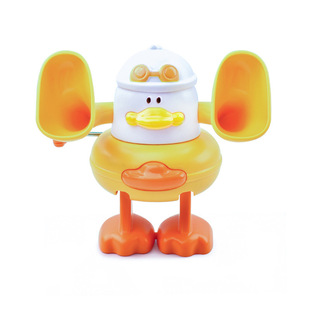 Children's chain winding tipping duck fun cartoon little yellow duck somersault chicken will run will move educational head up toy