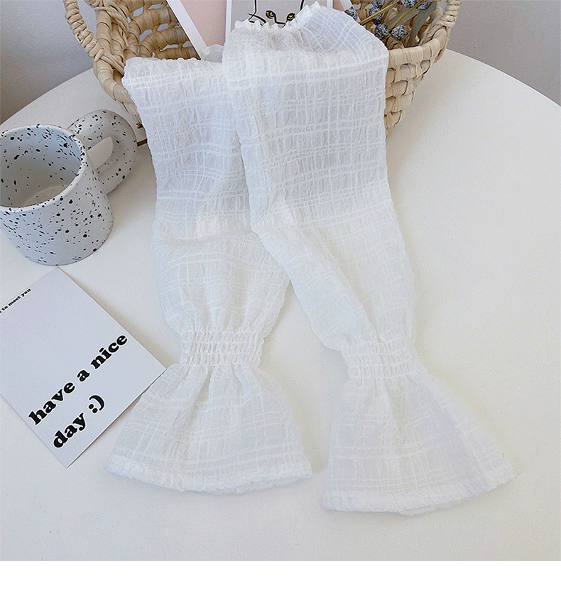 Mesh Loose Ice Sleeve Summer Sunscreen Sleeves Women's Bubble Arm Armguard Hand Sleeve Long Breathable Non-slip Thin Gloves