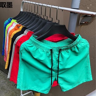 Quarterly Pants Men's Casual Summer Beach Pants Korean-style Three-point Quick-drying Shorts Candy-colored Loose Thin Trendy Sports Shorts