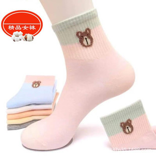 Autumn and winter women's new cotton socks women's cotton socks Korean sports socks autumn mid-calf cute ins Japanese women's socks