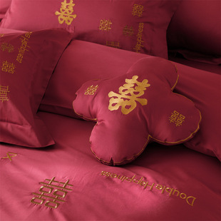 Новые Свадебные товары Baixi Cotton 60 Вышитый набор из семи предметов Свадебная двуспальная кровать Свадебный дом Набор из четырех предметов