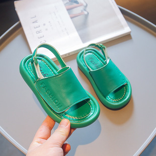 Tiger Monitor Children's Sandals 2024 New Summer Breathable Children's Shoes for Boys and Girls Casual Soft Bottom Beach Shoes for Hair