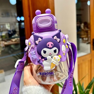 Sanrio Paradise пластиковая чашка для детей милый высокий цвет большой живот всасывающая чашка для студентов мужского и женского пола портативный чайник оптом