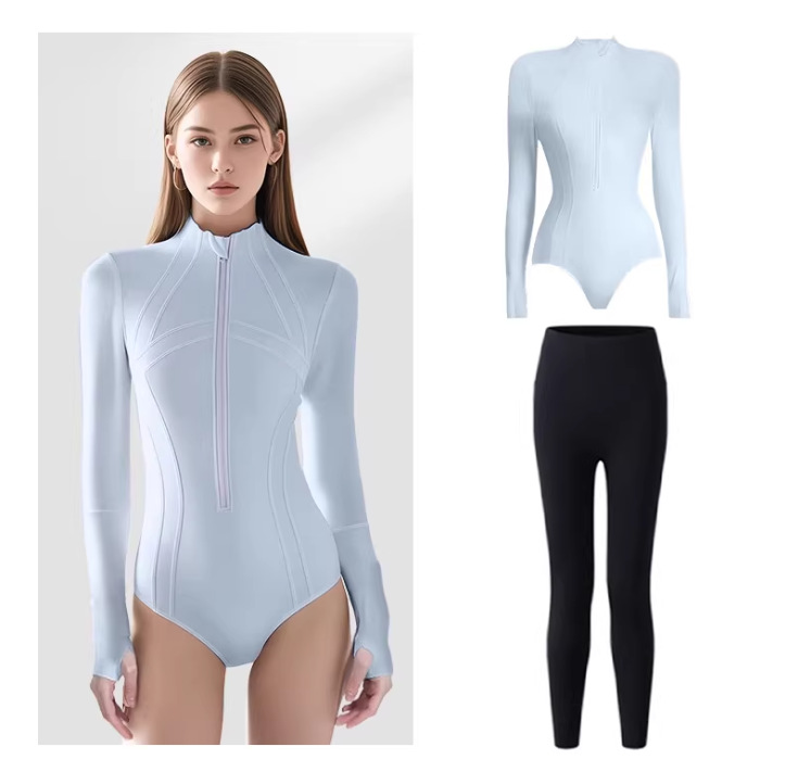 UPF50+ sun protection wetsuit/jellyfish suit/women's snorkeling swimsuit/quick-drying set/long sleeve/long pants/surfing suit/adult 2026
