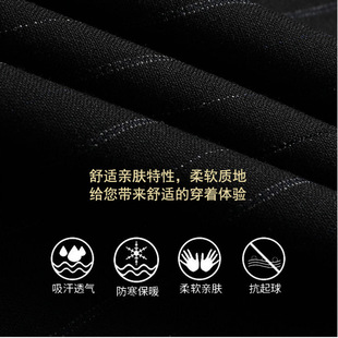 Men's Suit Plus Size Double-breasted Formal Suit Two-piece Suit with Barge Collar