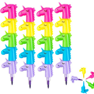 Hand-painted diy creative stitching crayons colorful unicorn building blocks stitching crayons children's painting graffiti crayons