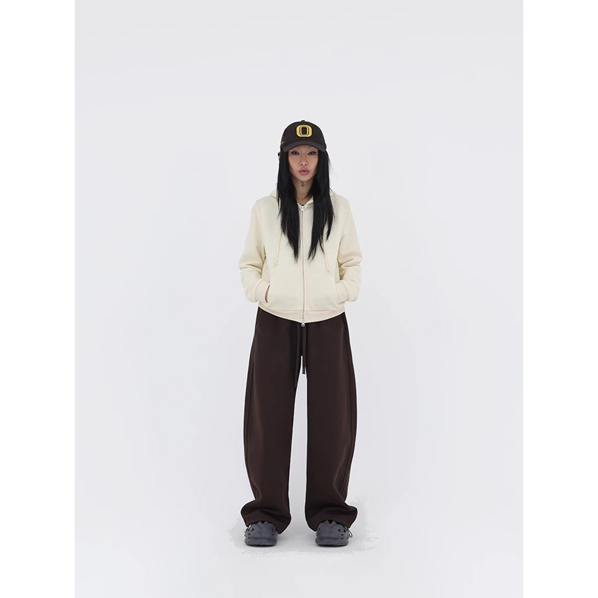 2547 #   Meiya FUZZYKON 채찍 버전 드로스트링 스포츠 캐주얼 와이드 레그 슬리밍 스트레이트 바나나 팬츠