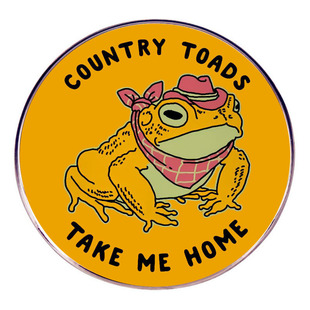 Township Toad Bands I Go Home Brooch Cartoon Frog Pin Badge Metal Alloy Badge Accessories