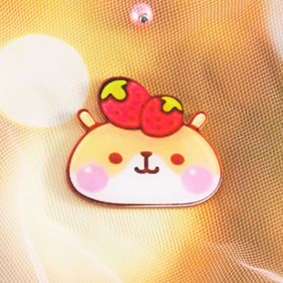 Creative soft cute acrylic cartoon badge cute small animal brooch schoolbag accessories pendant pin patch customization