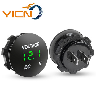 Cross-border factory direct supply 12-24V car battery DC glossy digital voltage display meter modification measuring instrument