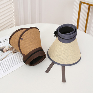 Premium Sense Big Brim Empty Top Hat Summer Foldable Sun Hat Outdoor Neck Protection Shawl Sun Hat