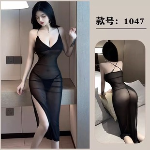 Split dress Sexy Long Dress New Pure Desire Slim-fit Postmom Dress Sexy Underwear Temptation Pure Desire Little Mom Dress Women