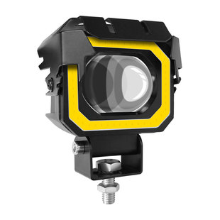 Motorcycle monocular spotlight car LED headlight devil eye electric car two-color external light cross-border wholesale manufacturers