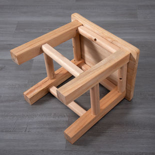 Solid Wood Small Stool Wooden Stool Solid Wood Household Student Chair Kidsren's Shoe Changing Stool Small Bench Durable Small Chair Fangsu