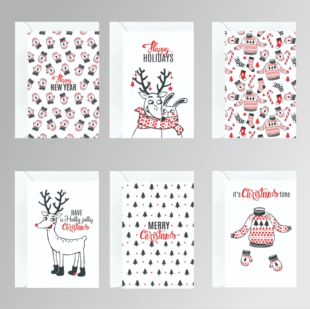 Merry Christmas Merry Christmas Greeting Card Elk Happy New Year Message Greeting Card Invitation Greeting Card