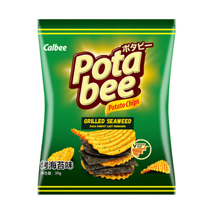 Indonesian Imported Snacks Calbee Salted Eggs/Roasted Seaweed Flavored Potato Chips Casual Puffed Snacks Salty