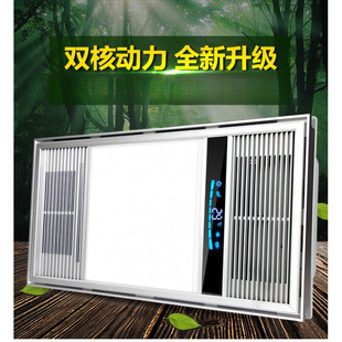 Bathroom Heater Integrated Ceiling Air Heating Bathroom Waterproof Heater with Light Shower Room Household Bathroom Exhaust Heating Machine