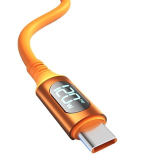 Интеллектуальный цифровой дисплей Typec супер быстрая зарядка 120W подходит для Apple 15 Huawei VIVOPPO Xiaomi Honor зарядный кабель