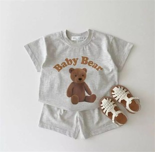 Summer sale summer children's short sleeve t-shirt shorts suit discount goods factory clearance supply one one