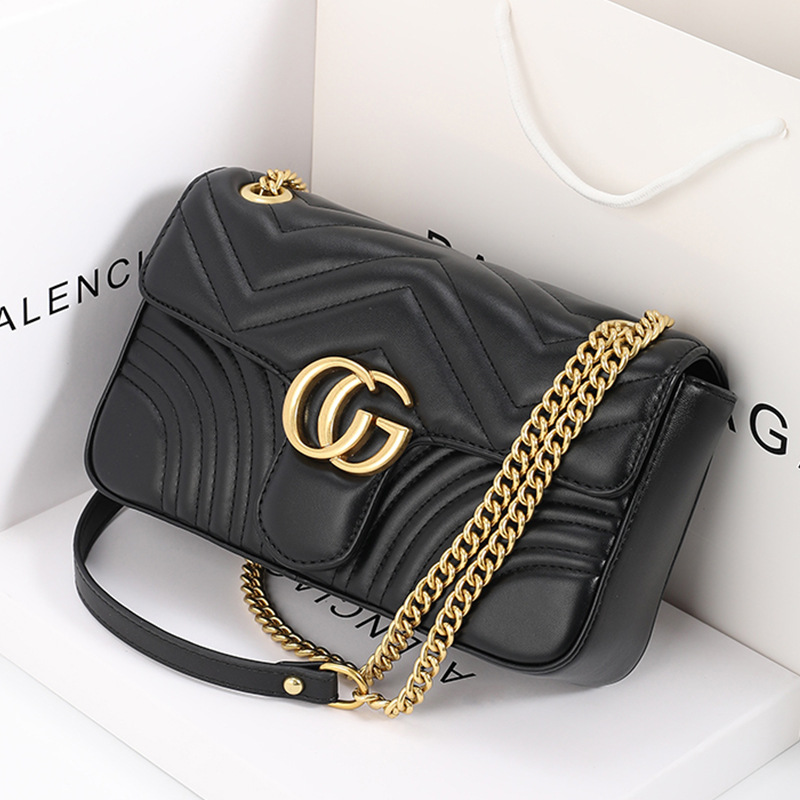 High-End Genuine Leather Bag for Women, New Versatile Chanel-Style Chain Crossbody Bag, Shoulder Bag, Underarm Bag with a Sense of Sophistication