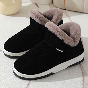 New corduroy thickened fleece-lined warm middle-aged and elderly indoor shoes winter high-top warm shoes outdoor handmade cotton-padded shoes for women
