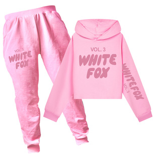 Vol.3 white fox короткий свиток костюм один-два рукава с принтом спортивный костюм 3814