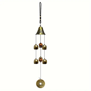 16 inch auspicious copper alloy dragon-shaped metal wind chime home store hanging decoration gift balcony hanging decoration door decoration gift
